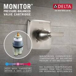 Delta Trillian Monitor 14 Series Single Function Pressure Balanced Tub And Shower - Less Rough-In Valve -Bathroom Sales Store delta t14443 alternate view 56