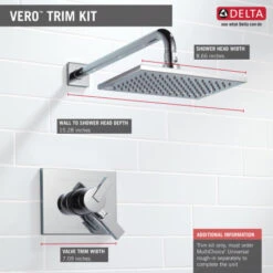 Delta Vero Monitor 17 Series Dual Function 1.75 GPM Pressure Balanced Shower Only With Integrated Volume Control - Less Rough-In Valve 24 Delta Vero Monitor 17 Series Dual Function 1.75 GPM Pressure Balanced Shower Only With Integrated Volume Control - Less Rough-In Valve -Bathroom Sales Store delta t17253 we alternate view 181