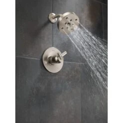 Delta Trinsic Monitor 17 Series Dual Function Pressure Balanced Shower Only With Integrated Volume Control - Less Rough-In Valve -Bathroom Sales Store delta t17259 running shower trim in brilliance stainless 343