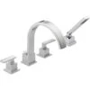Delta Vero Deck Mounted Roman Tub Filler Trim With Hand Shower -Bathroom Sales Store delta t4753 634
