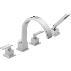 Delta Vero Deck Mounted Roman Tub Filler Trim With Hand Shower