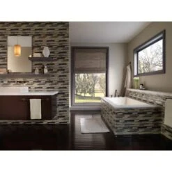 Delta Trinsic Deck Mounted Roman Tub Filler - Includes Hand Shower -Bathroom Sales Store delta t4759 overall room view in venetian bronze 300