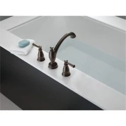 Delta Linden Double Lever Handle Deck Mounted Roman Tub Filler - Less Rough In -Bathroom Sales Store delta t2793 alt 6