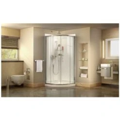 DreamLine Prime 36" Wide X 76 3/4" High Semi-Frameless Clear Glass Sliding Shower Enclosure - Includes Shower Base -Bathroom Sales Store dreamline dl 6153 cl alternate view 68
