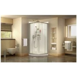 DreamLine Prime 36" Wide X 76 3/4" High Semi-Frameless Clear Glass Sliding Shower Enclosure - Includes Shower Base -Bathroom Sales Store dreamline dl 6153 cl alternate view 73