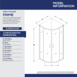 DreamLine Prime 36" Wide X 74 3/4" High Semi-Frameless Clear Glass Sliding Shower Enclosure - Includes Shower Base 24 DreamLine Prime 36" Wide X 74 3/4" High Semi-Frameless Clear Glass Sliding Shower Enclosure - Includes Shower Base -Bathroom Sales Store dreamline dl 6702 cl alternate view 360