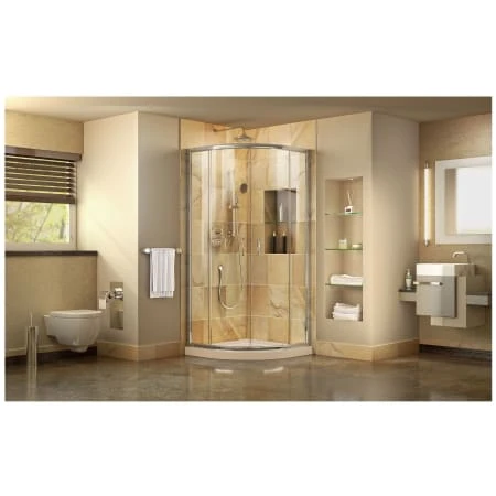 DreamLine Prime 36" Wide X 74 3/4" High Semi-Frameless Clear Glass Sliding Shower Enclosure - Includes Shower Base 19 DreamLine Prime 36" Wide X 74 3/4" High Semi-Frameless Clear Glass Sliding Shower Enclosure - Includes Shower Base - Image 17
