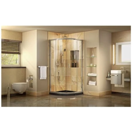 DreamLine Prime 36" Wide X 74 3/4" High Semi-Frameless Clear Glass Sliding Shower Enclosure - Includes Shower Base 20 DreamLine Prime 36" Wide X 74 3/4" High Semi-Frameless Clear Glass Sliding Shower Enclosure - Includes Shower Base - Image 18