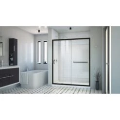 DreamLine Infinity-Z 72" High X 56" Wide Sliding Semi Frameless Shower Door With Clear Glass 31 DreamLine Infinity-Z 72" High X 56" Wide Sliding Semi Frameless Shower Door With Clear Glass -Bathroom Sales Store dreamline shdr 0960720 alternate image 735