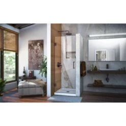 DreamLine Unidoor 72" High X 25" Wide Hinged Frameless Shower Door With Clear Glass 22 DreamLine Unidoor 72" High X 25" Wide Hinged Frameless Shower Door With Clear Glass -Bathroom Sales Store dreamline shdr 20257210f alternate view 1704
