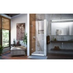 DreamLine Unidoor 72" High X 28" Wide Hinged Frameless Shower Door With Clear Glass 21 DreamLine Unidoor 72" High X 28" Wide Hinged Frameless Shower Door With Clear Glass -Bathroom Sales Store dreamline shdr 20287210f alternate view 1754