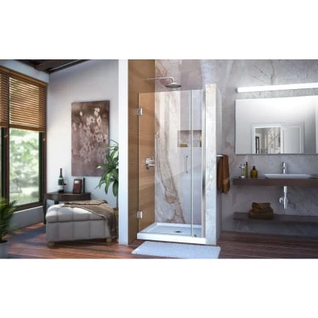 DreamLine Unidoor 72" High X 35" Wide Hinged Frameless Shower Door With Clear Glass 7 DreamLine Unidoor 72" High X 35" Wide Hinged Frameless Shower Door With Clear Glass - Image 5