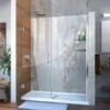 DreamLine Unidoor 72" High X 58" Wide Hinged Frameless Shower Door With Clear Glass - Includes 2 Shelves -Bathroom Sales Store dreamline shdr 20577210s 01 9129144