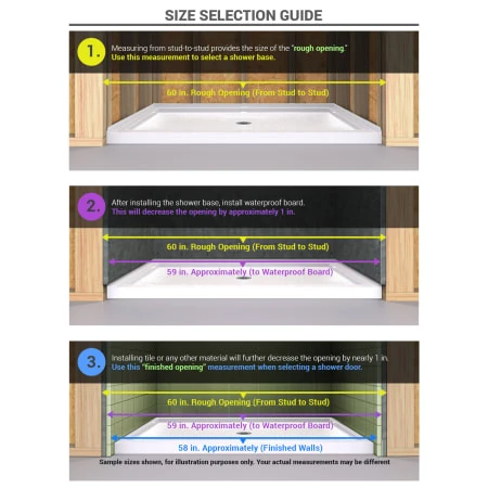 DreamLine Unidoor Plus 72" High X 46" Wide Hinged Frameless Shower Door With Clear Glass 17 DreamLine Unidoor Plus 72" High X 46" Wide Hinged Frameless Shower Door With Clear Glass - Image 15