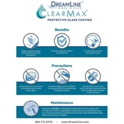 DreamLine Linea 72" High X 34" Wide Frameless Open Entry Shower Door With Clear Glass 20 DreamLine Linea 72" High X 34" Wide Frameless Open Entry Shower Door With Clear Glass -Bathroom Sales Store dreamline shdr 3234721 alternate view 11132