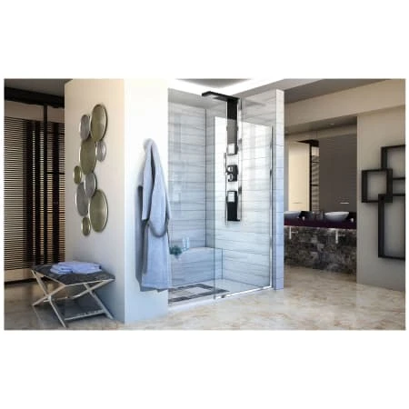 DreamLine Linea 72" High X 34" Wide Frameless Open Entry Shower Door With Clear Glass 11 DreamLine Linea 72" High X 34" Wide Frameless Open Entry Shower Door With Clear Glass - Image 9