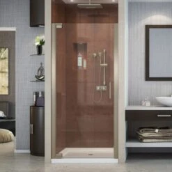 DreamLine Elegance 72" High X 32-1/2" Wide Pivot Frameless Shower Door With Clear Glass