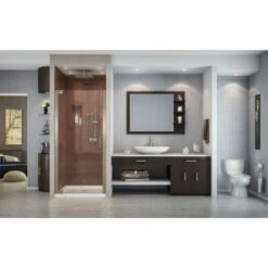 DreamLine Elegance 72" High X 32-1/2" Wide Pivot Frameless Shower Door With Clear Glass -Bathroom Sales Store dreamline shdr 4130720 alternate view 4688