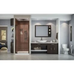DreamLine Elegance 72" High X 32-1/2" Wide Pivot Frameless Shower Door With Clear Glass -Bathroom Sales Store dreamline shdr 4130720 alternate view 4689