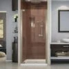 DreamLine Elegance 72" High X 34-1/4" Wide Pivot Frameless Shower Door With Clear Glass -Bathroom Sales Store dreamline shdr 4132720 04 9129144