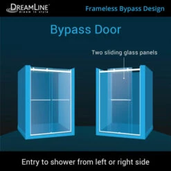 DreamLine Essence-H 44 - 48" W X 76" H Semi-Frameless Bypass Shower Door -Bathroom Sales Store dreamline shdr 634876h alternate view 5503