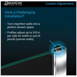 DreamLine Prism 72" High X 37" Wide X 36-1/8" Deep Pivot Frameless Shower Enclosure With Clear Glass -Bathroom Sales Store dreamline shen 2136360 alternate view 12275