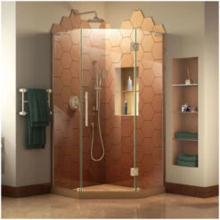 DreamLine Prism Plus 40" X 40" X 72" Frameless Hinged Shower Enclosure
