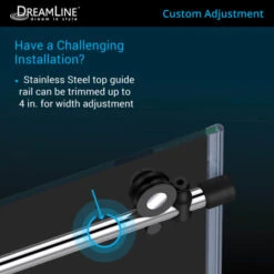 DreamLine Enigma-X 76" High X 49" Wide X 34-1/2" Deep Sliding Frameless Shower Enclosure With Clear Glass -Bathroom Sales Store dreamline shen 6134480 alternate view 8862