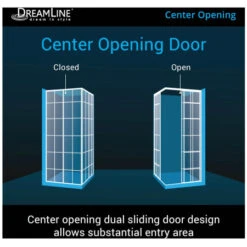 DreamLine French Corner 72" H X 34-1/2" W X 34-1/2" D Sliding Framed Shower Enclosure With Clear Glass -Bathroom Sales Store dreamline shen 8134340 89 alternate view 12535