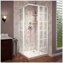 DreamLine French Corner 72" H X 34-1/2" W X 34-1/2" D Sliding Framed Shower Enclosure With Clear Glass -Bathroom Sales Store dreamline shen 8134340 89 alternate view 12541