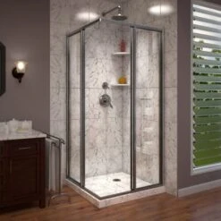DreamLine Cornerview 72" High X 34-1/2" Wide X 34-1/2" Deep Sliding Framed Shower Enclosure With Clear Glass -Bathroom Sales Store dreamline shen 8134340 alternate image 13