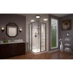DreamLine Cornerview 72" High X 34-1/2" Wide X 34-1/2" Deep Sliding Framed Shower Enclosure With Clear Glass -Bathroom Sales Store dreamline shen 8134340 alternate image 14