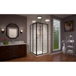 DreamLine Cornerview 72" High X 34-1/2" Wide X 34-1/2" Deep Sliding Framed Shower Enclosure With Clear Glass -Bathroom Sales Store dreamline shen 8134340 alternate view 1237