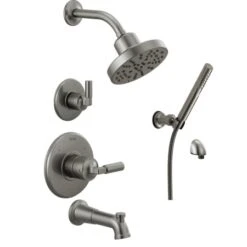 Delta Bowery Monitor 14 Series Single Function Pressure Balanced Tub And Shower System With Shower Head And Hand Shower - Includes Rough-In Valves