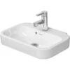 Duravit Happy D.2 19-5/8" Rectangular Ceramic Wall Mounted Bathroom Sink With Overflow And 1 Faucet Hole