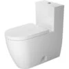 Duravit ME By Starck 0.92/1.32 GPF Dual Flush One Piece Elongated Chair Height Toilet With Top Flush Button - Less Seat -Bathroom Sales Store duravit 2173010001 6517755