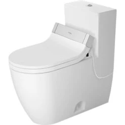 Duravit ME By Starck 0.92/1.32 GPF Dual Flush One Piece Elongated Chair Height Toilet With Top Flush Button - Less Seat -Bathroom Sales Store duravit 2173010001 duravit pi lo 217301 sewa 291359 60