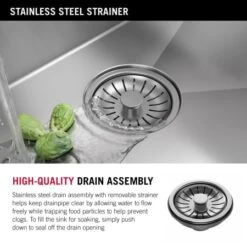 Delta Lenta 32” Undermount 16 Gauge Stainless Steel Single Bowl Kitchen Sink With Accessories -Bathroom Sales Store e5v2v2wxsqxozrd0vett 1