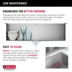 Delta Lenta 32” Undermount 16 Gauge Stainless Steel Single Bowl Kitchen Sink With Accessories -Bathroom Sales Store egab8kp8e5sioay5yzwr