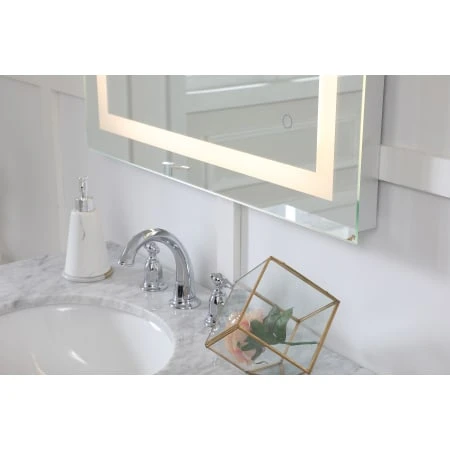 Helios 30" Square Frameless Wall Mounted Lighted Bathroom Mirror 9 Helios 30" Square Frameless Wall Mounted Lighted Bathroom Mirror - Image 7
