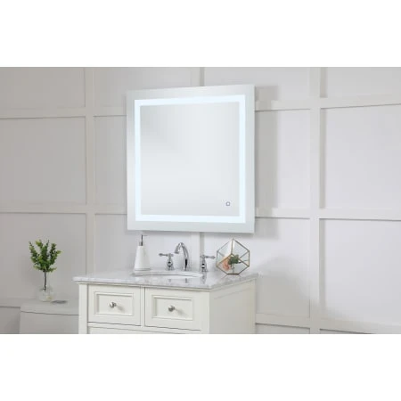 Helios 30" Square Frameless Wall Mounted Lighted Bathroom Mirror 8 Helios 30" Square Frameless Wall Mounted Lighted Bathroom Mirror - Image 6