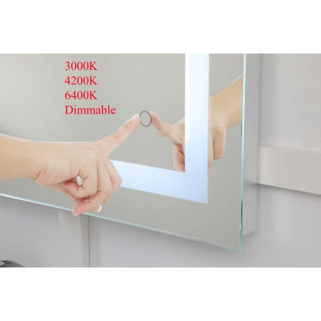 Helios 30" Square Frameless Wall Mounted Lighted Bathroom Mirror 10 Helios 30" Square Frameless Wall Mounted Lighted Bathroom Mirror - Image 8