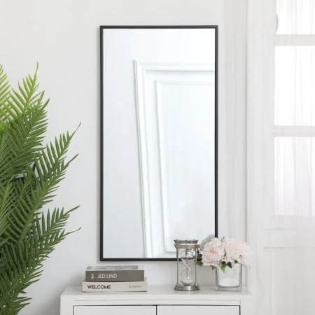 Eternity 18" X 36" Rectangular Beveled Metal Framed Bathroom Mirror 4 Eternity 18" X 36" Rectangular Beveled Metal Framed Bathroom Mirror - Image 2