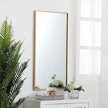 Eternity 18" X 36" Rectangular Beveled Metal Framed Bathroom Mirror 14 Eternity 18" X 36" Rectangular Beveled Metal Framed Bathroom Mirror - Image 12