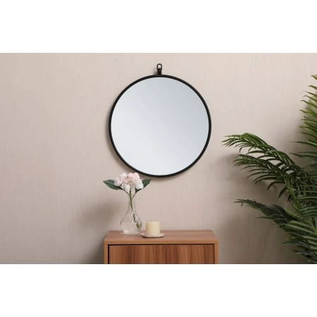 Eternity 18" Diameter Circular Beveled Metal Framed Bathroom Mirror 4 Eternity 18" Diameter Circular Beveled Metal Framed Bathroom Mirror - Image 2