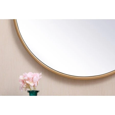 Eternity 18" Diameter Circular Beveled Metal Framed Bathroom Mirror 14 Eternity 18" Diameter Circular Beveled Metal Framed Bathroom Mirror - Image 12