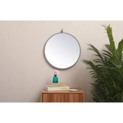 Eternity 18" Diameter Circular Beveled Metal Framed Bathroom Mirror 33 Eternity 18" Diameter Circular Beveled Metal Framed Bathroom Mirror -Bathroom Sales Store elegant lightingmr4718 alternate12