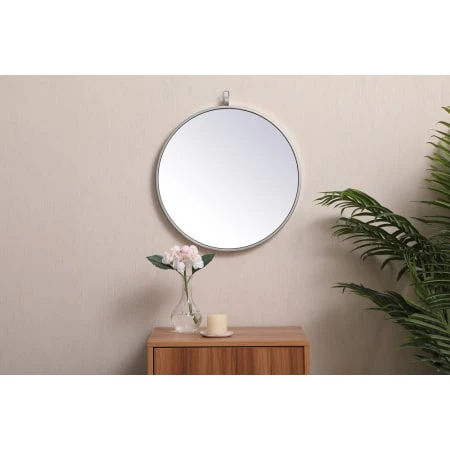 Eternity 18" Diameter Circular Beveled Metal Framed Bathroom Mirror 18 Eternity 18" Diameter Circular Beveled Metal Framed Bathroom Mirror - Image 16