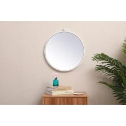 Eternity 18" Diameter Circular Beveled Metal Framed Bathroom Mirror 39 Eternity 18" Diameter Circular Beveled Metal Framed Bathroom Mirror -Bathroom Sales Store elegant lightingmr4718 alternate18