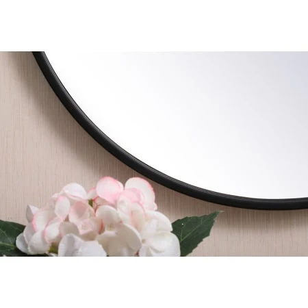 Eternity 18" Diameter Circular Beveled Metal Framed Bathroom Mirror 6 Eternity 18" Diameter Circular Beveled Metal Framed Bathroom Mirror - Image 4